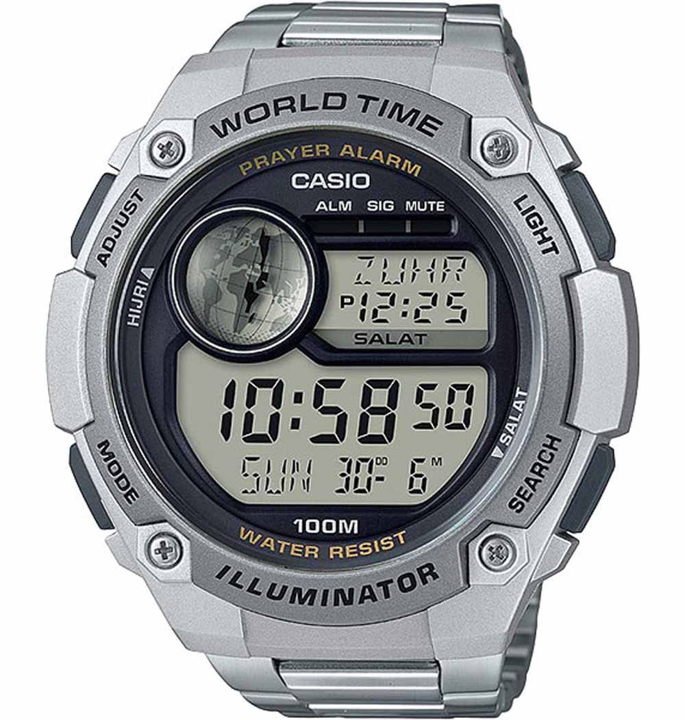 Casio Casio Illuminator CPA-100D-1A  CPA-100D-1A кварцевые мужские часы  циферблат, браслет нержавеющая сталь — вид спереди