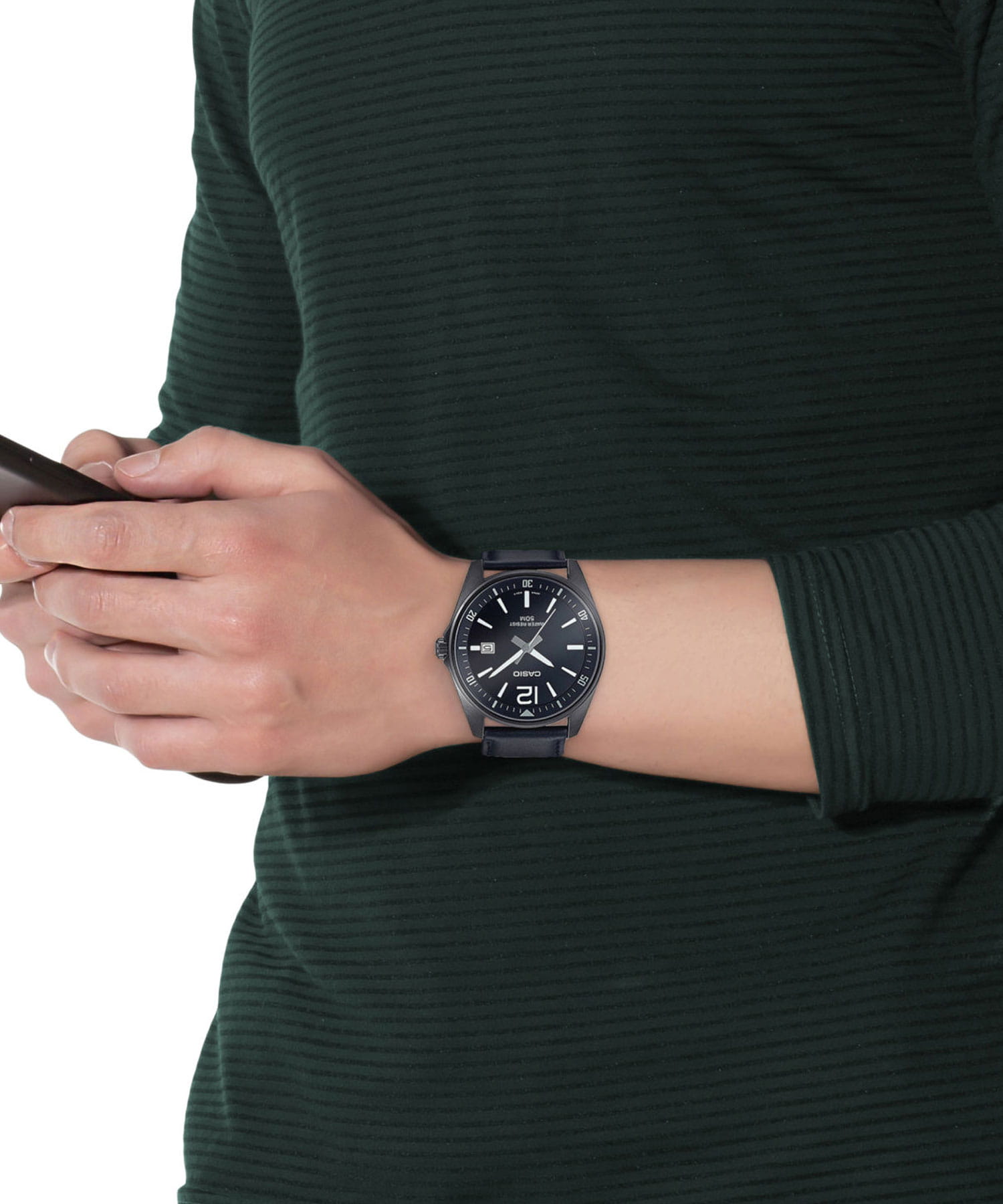 Casio Casio Collection MTP-E170BL-1B , наручные мужские часы фото под углом