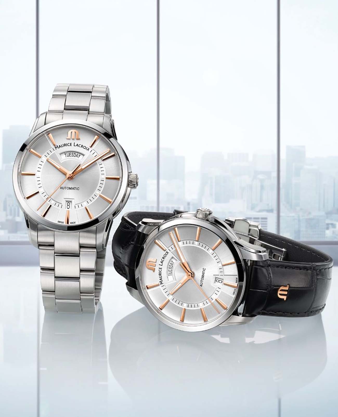 Maurice Lacroix Maurice Lacroix Pontos Day Date PT6358-SS001-23E-2  - задняя крышка сталь металл корпуса, швейцария часы