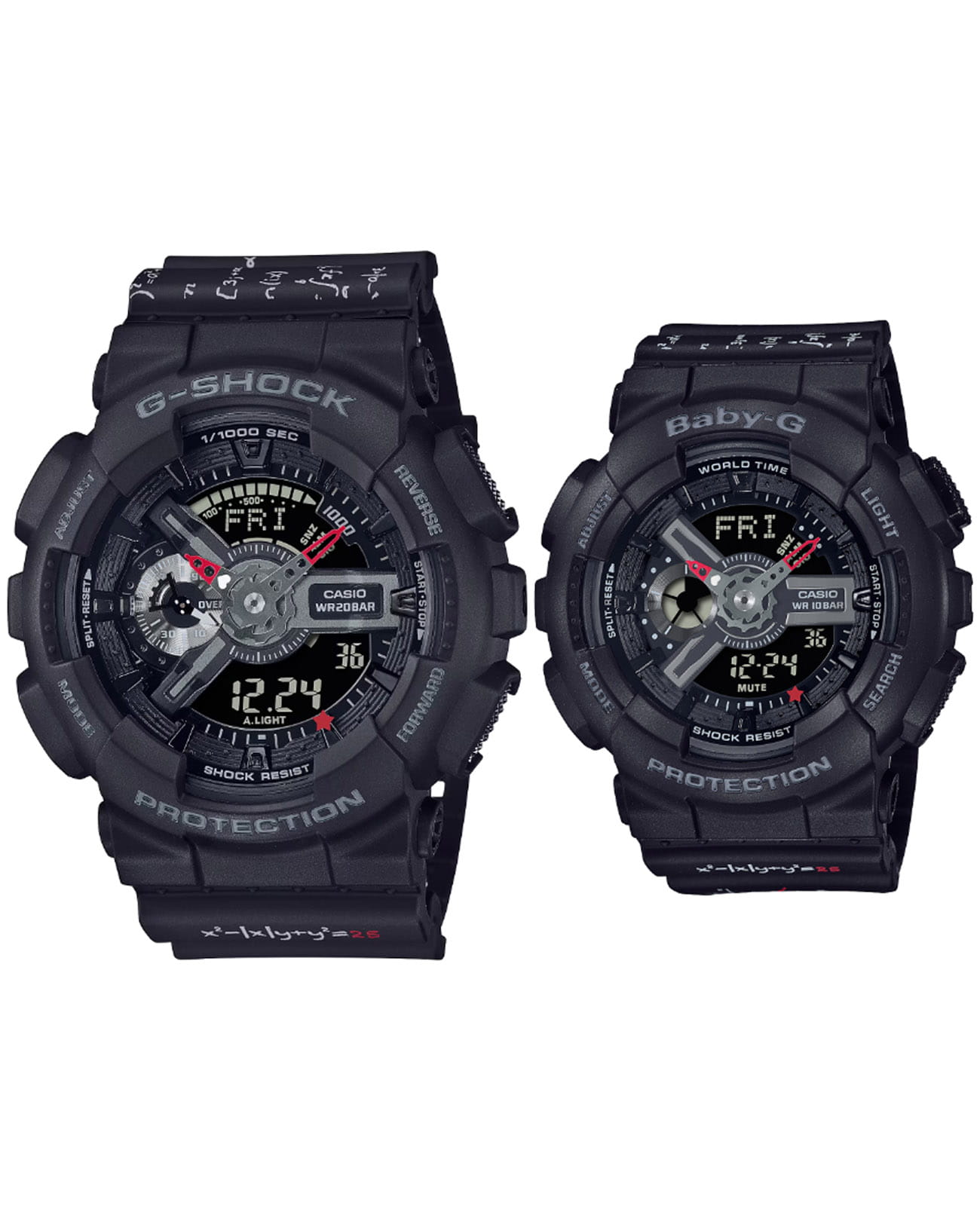 Casio Casio Lover's Pair Model LOV-21A-1ADR лимитированной серии LOV-21A-1ADR кварцевые   циферблат, браслет резина — вид спереди