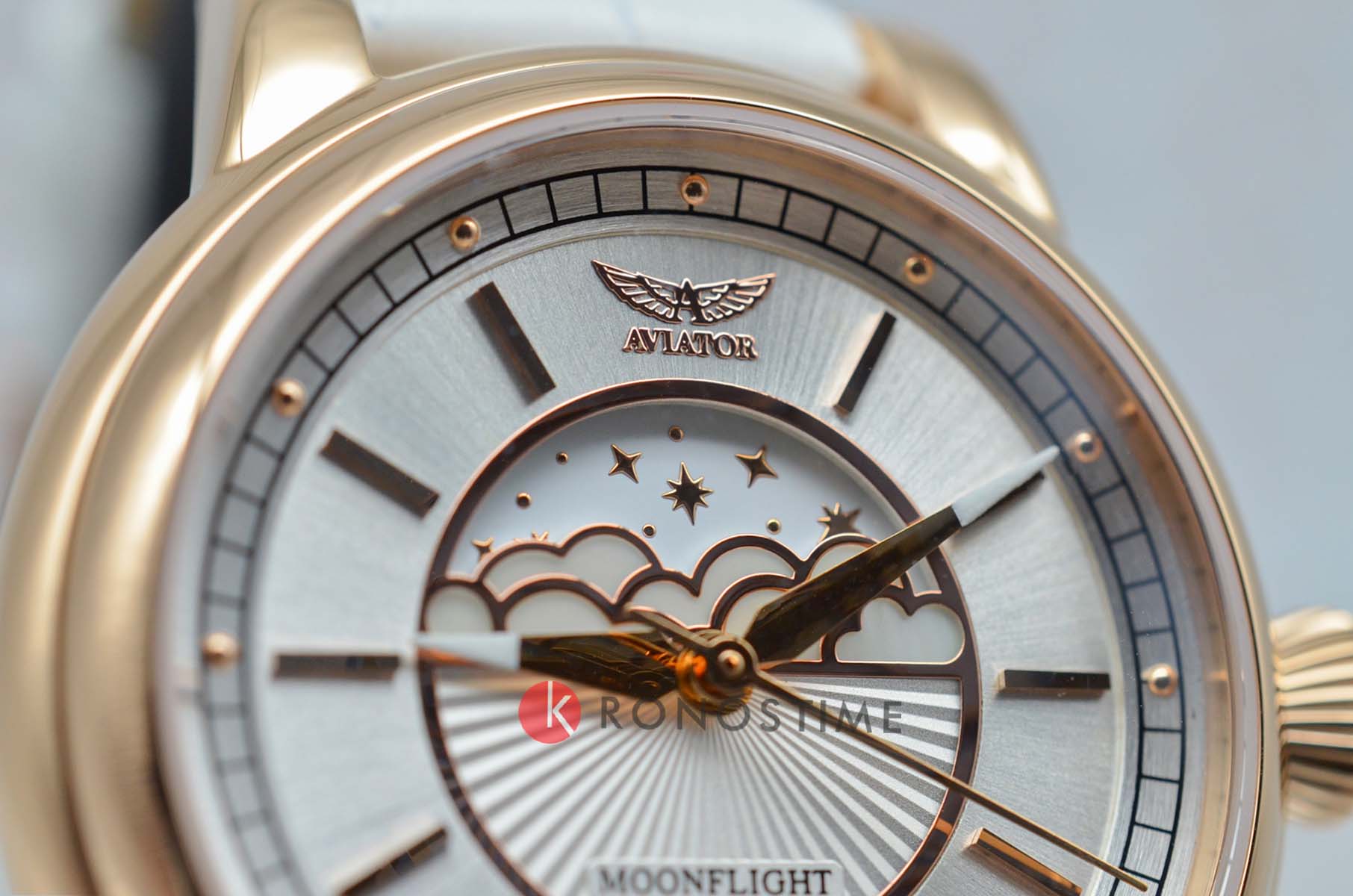 Оригинальные часы Aviator Aviator Douglas MoonFlight V.1.33.2.251.4 кварцевые калибр механизма ronda 708 общий вид