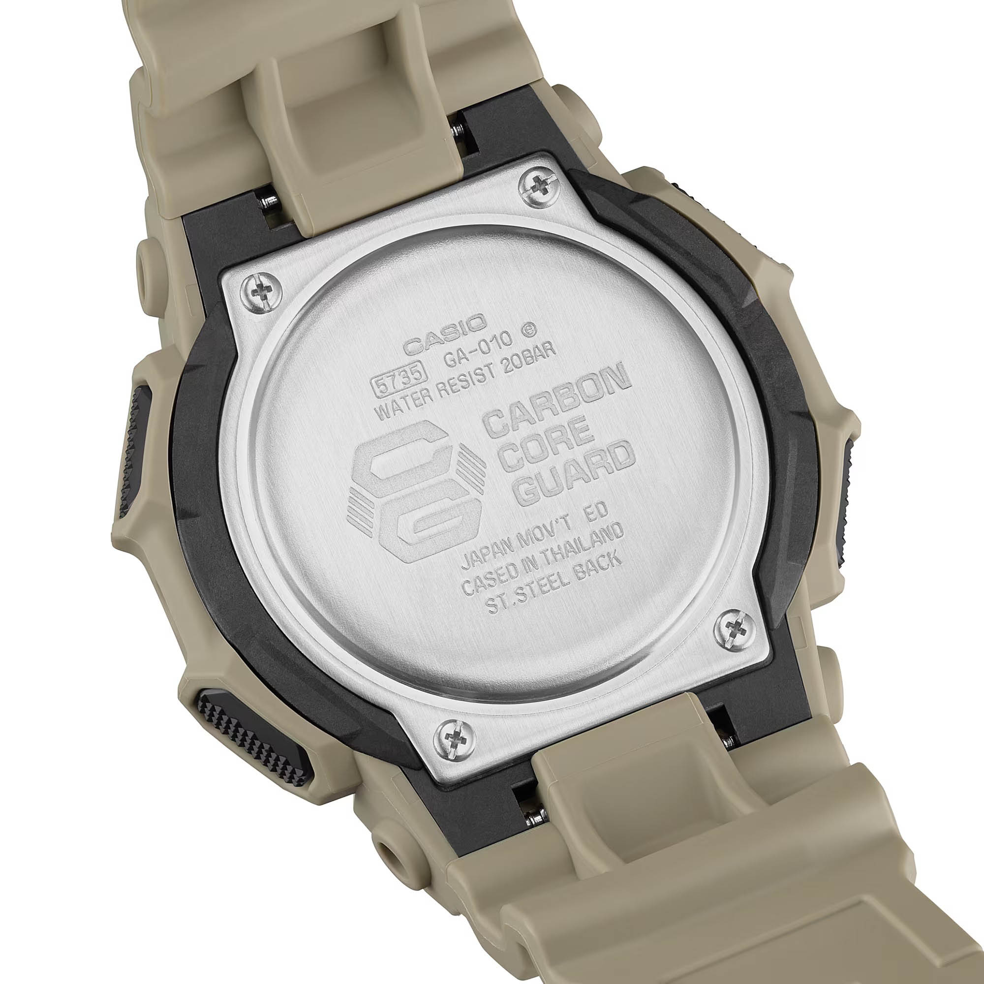 Casio Casio GA-010-5A, g-shock япония мужские часы на браслете пластик боковой вид