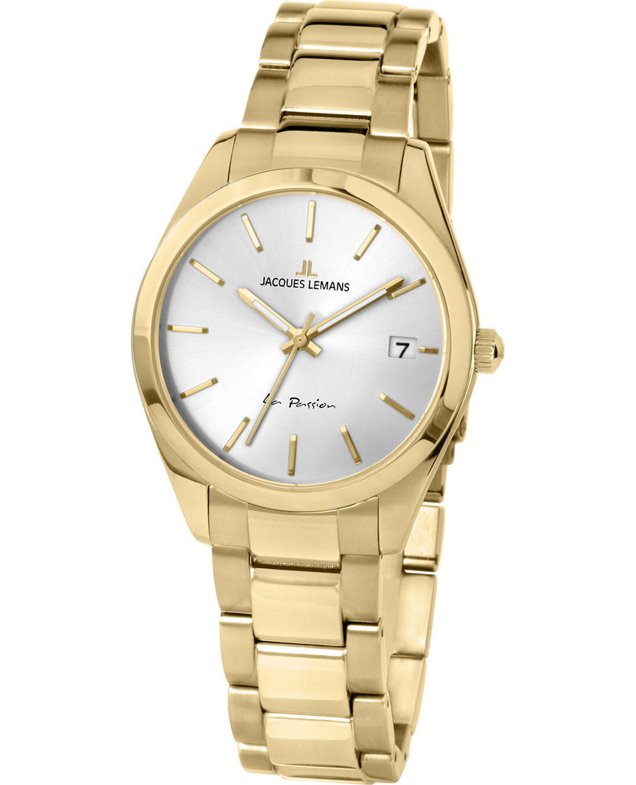 Jacques Lemans Jacques Lemans La Passion 1-2084H  1-2084H кварцевые женские часы серебристый циферблат, браслет нержавеющая сталь — вид спереди