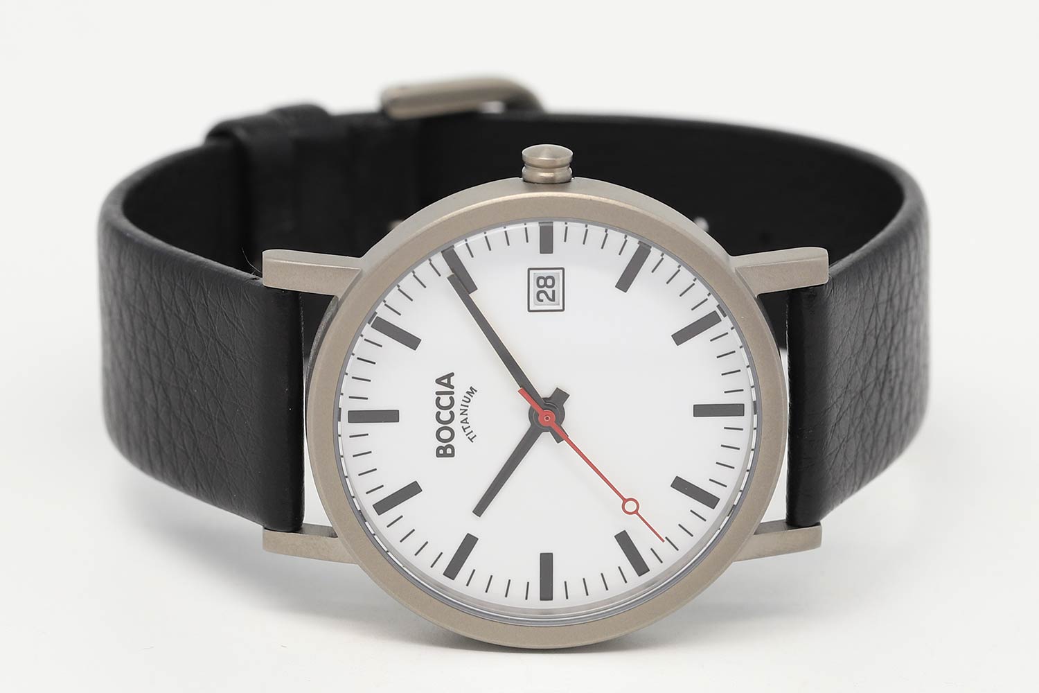 Boccia Titanium Boccia Titanium 3622-01,  германия мужские часы на браслете кожаный боковой вид