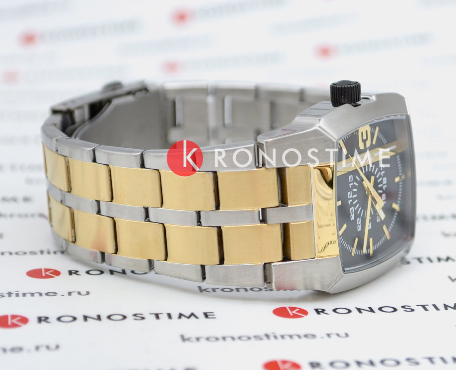 Diesel Diesel Cliffhanger DZ2169 кварцевые мужские часы часы крупный план черный циферблата