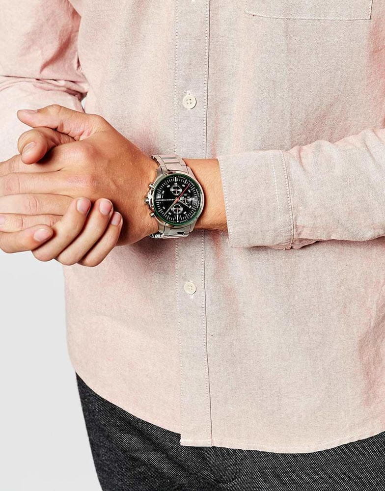 Armani Exchange Armani Exchange Drexler  AX2163,  италия мужские часы на браслете нержавеющая сталь боковой вид