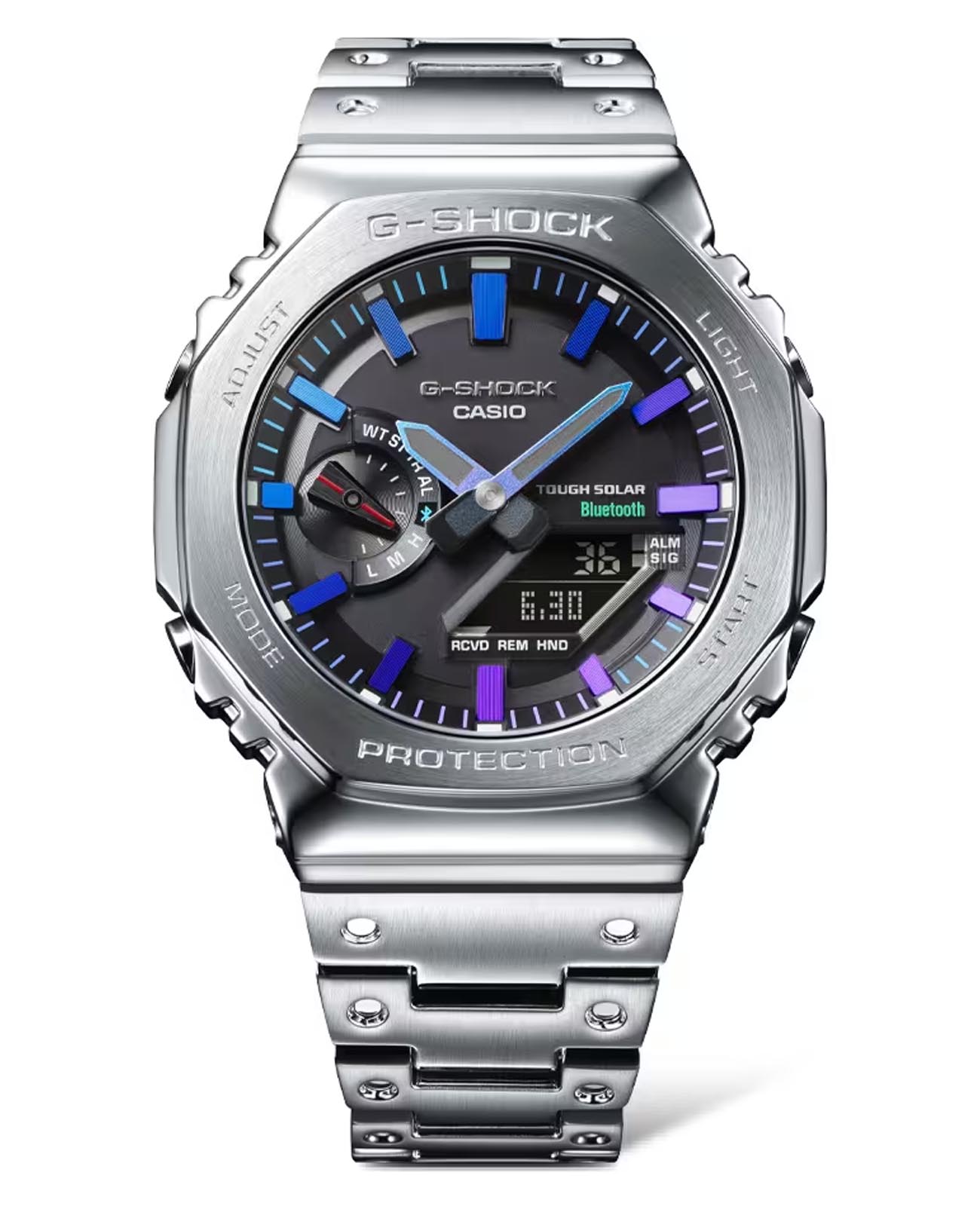 Casio Casio G-Shock GM-B2100PC-1A лимитированной серии GM-B2100PC-1A электронные мужские часы  циферблат, браслет нержавеющая сталь — вид спереди