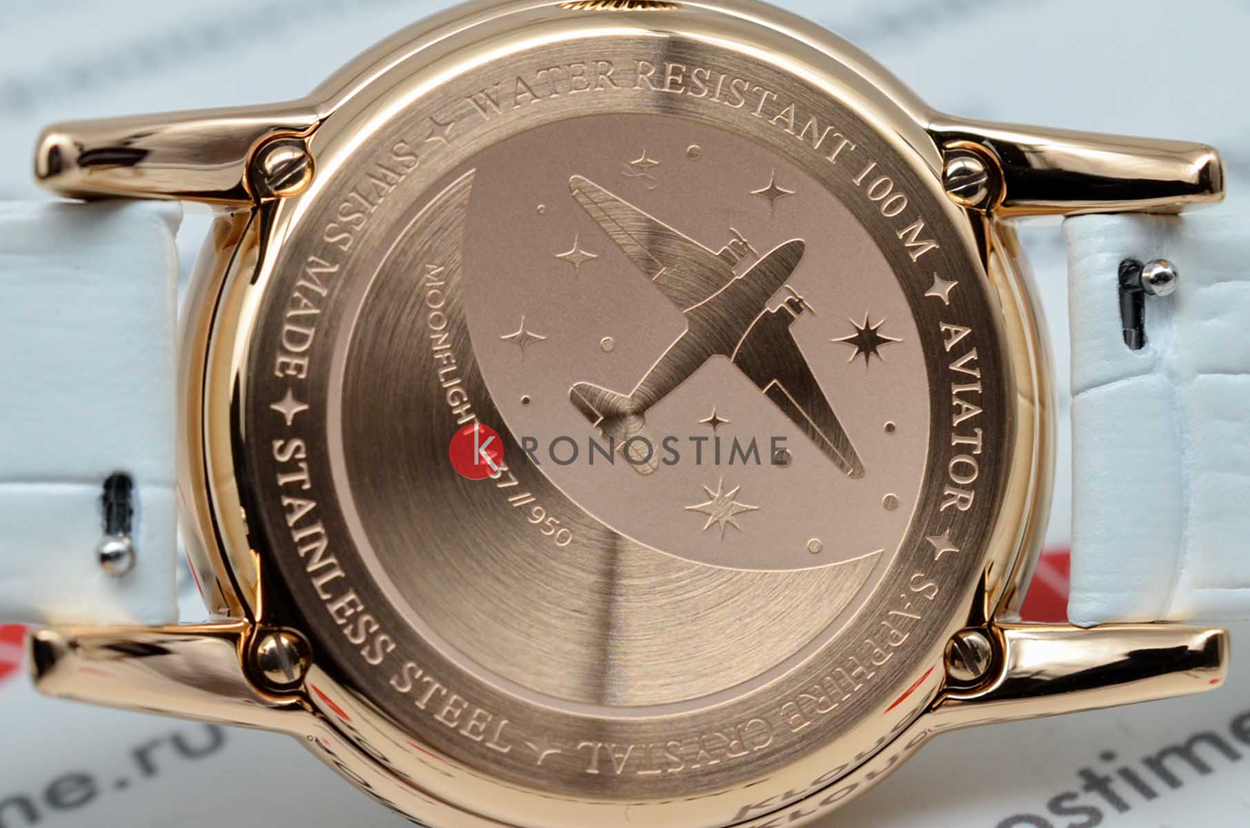 Aviator V.1.33.2.251.4 женские часы застежка крупным планом