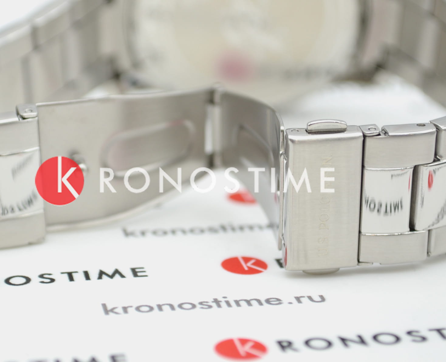 U.S. Polo Assn. USPA1010-03 мужские часы застежка крупным планом