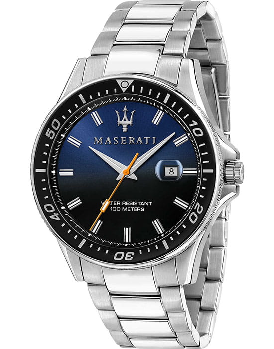 Maserati Maserati SFIDA R8853140001  R8853140001 кварцевые мужские часы  циферблат, браслет нержавеющая сталь — вид спереди