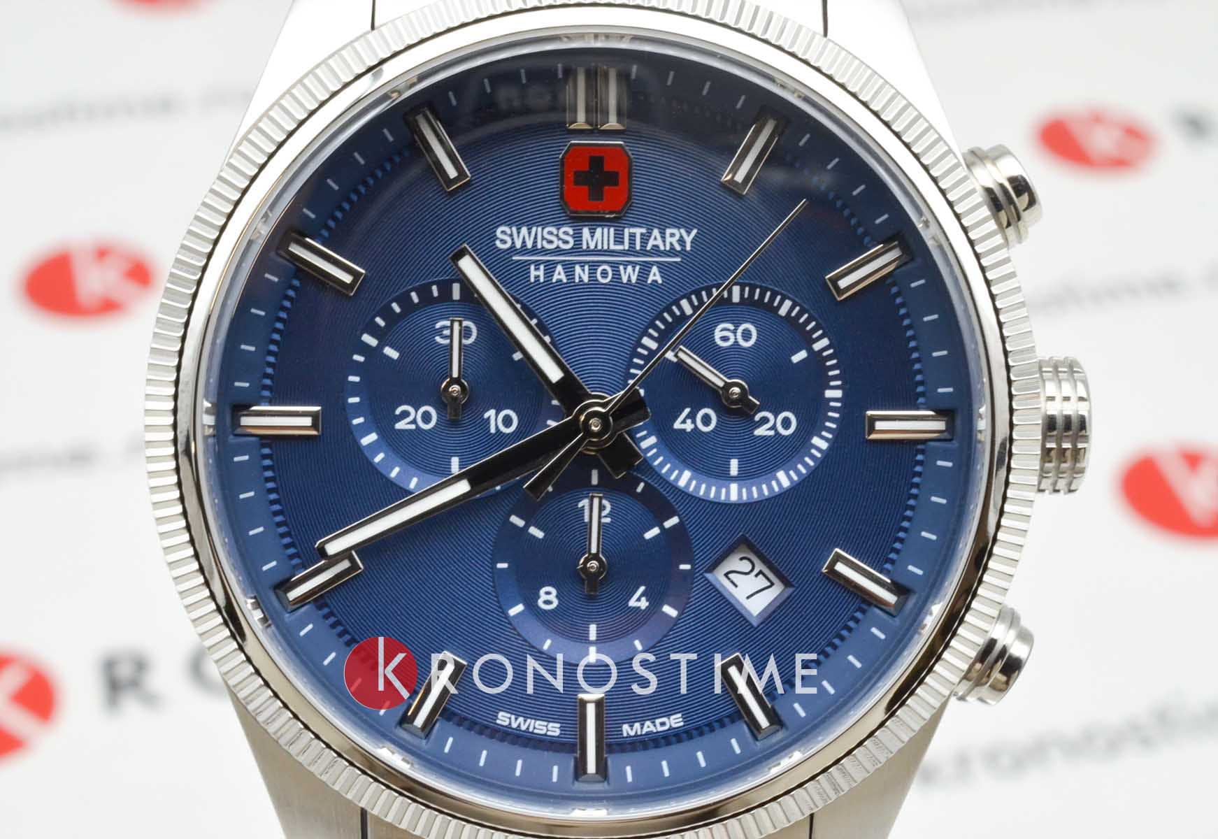 Swiss Military Hanowa Swiss Military Hanowa Air Man SMWGI0003104,  швейцария мужские часы на браслете нержавеющая сталь 316l боковой вид