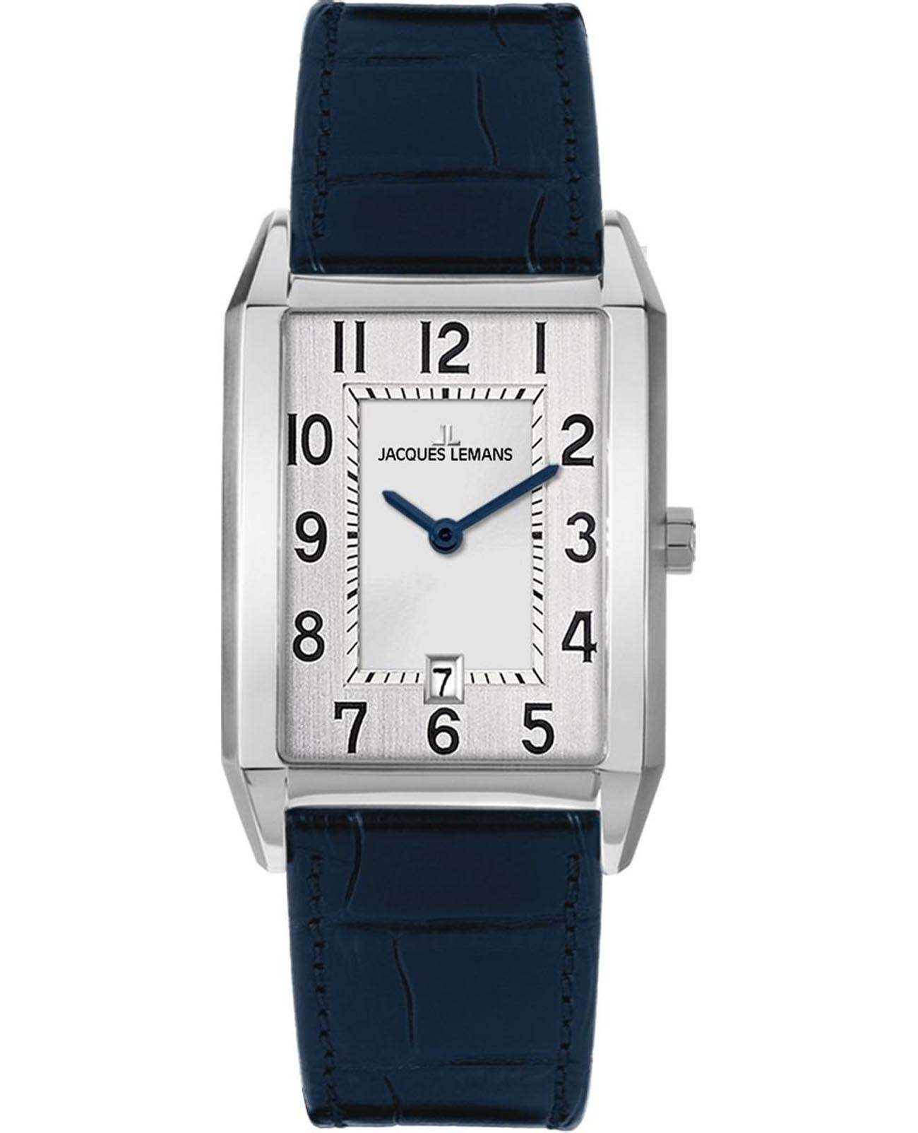Jacques Lemans Jacques Lemans Torino 1-2158A  1-2158A кварцевые женские часы перламутровый циферблат, браслет кожаный — вид спереди