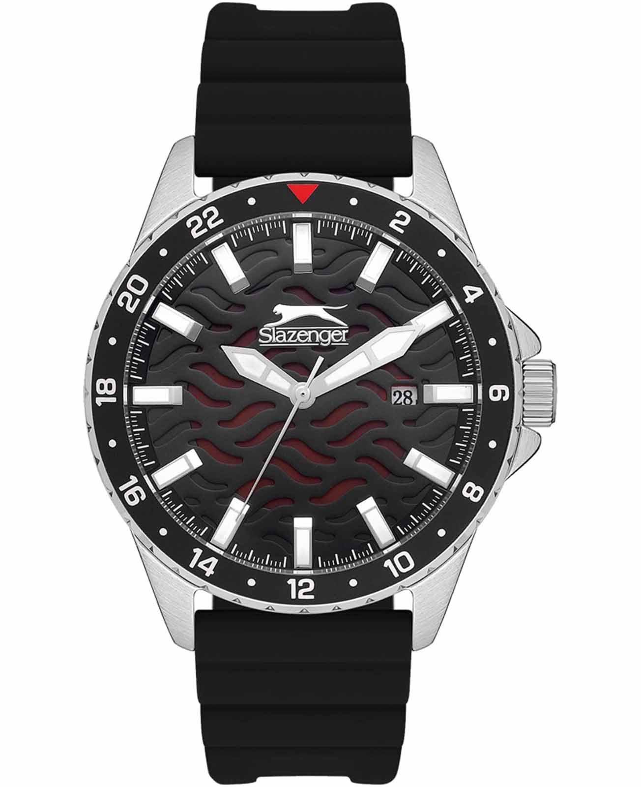 Slazenger Slazenger SL.09.2224.1.01  SL.09.2224.1.01 кварцевые мужские часы  циферблат, браслет резина — вид спереди