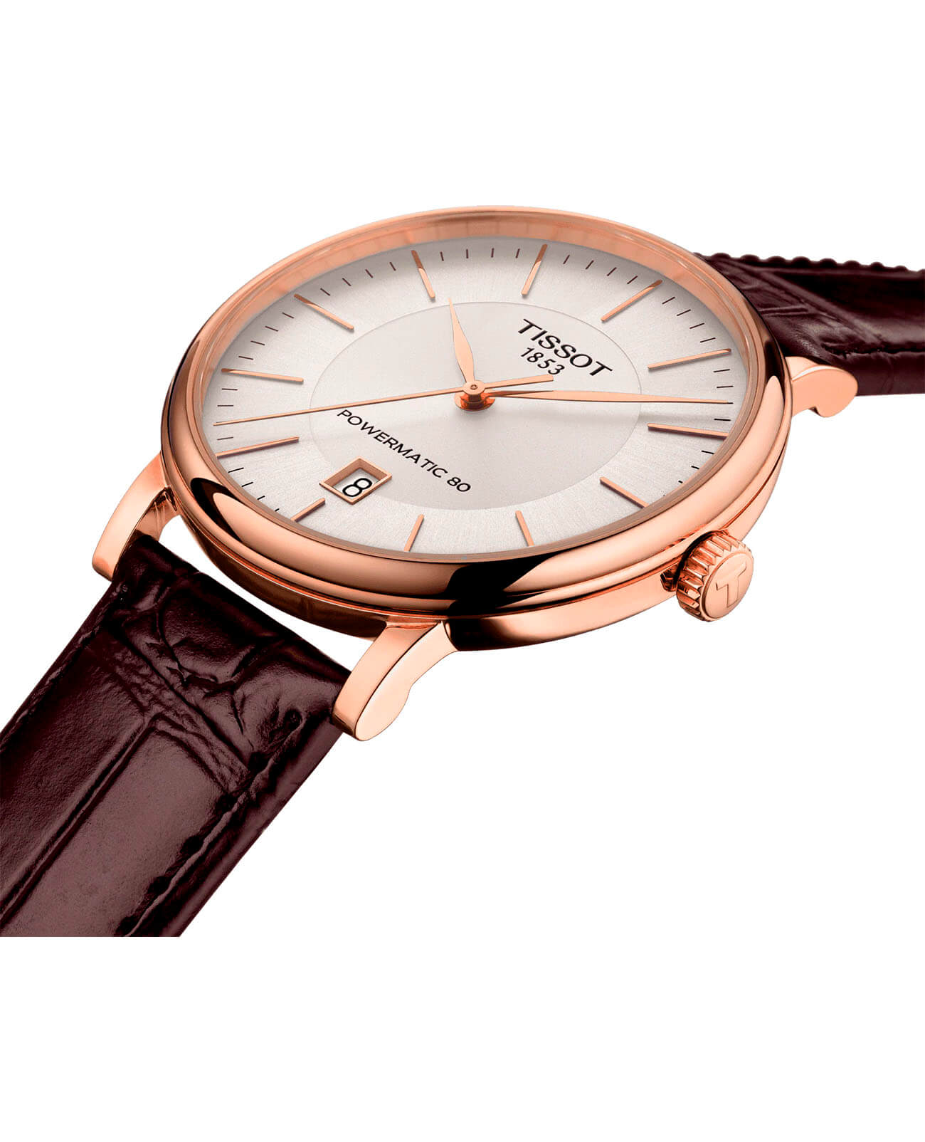 Tissot Tissot Carson Powermatic 80 T122.407.36.031.00 механические мужские часы часы крупный план белый циферблата