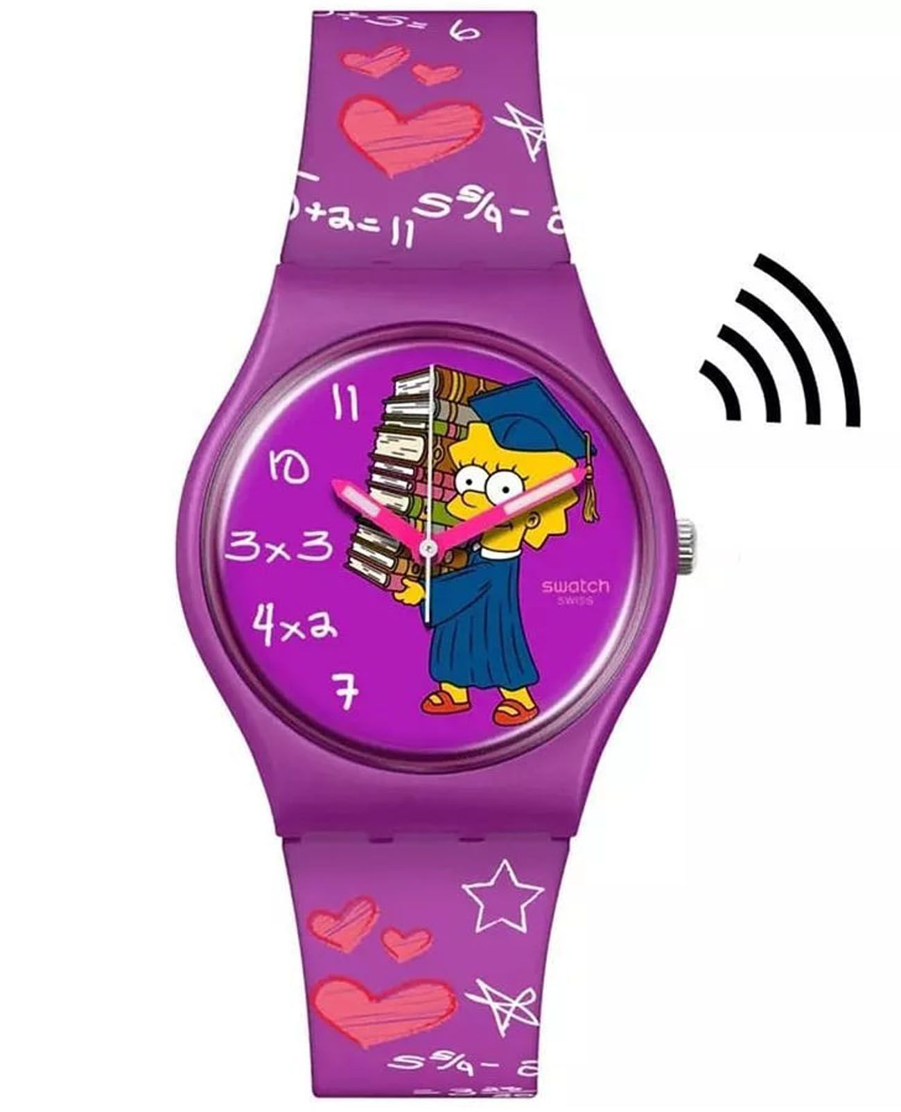 Swatch Swatch Gent Biosourced Swatch Pay! SO28Z119-5300  SO28Z119-5300 кварцевые женские часы фиолетовый циферблат, браслет силикон — вид спереди