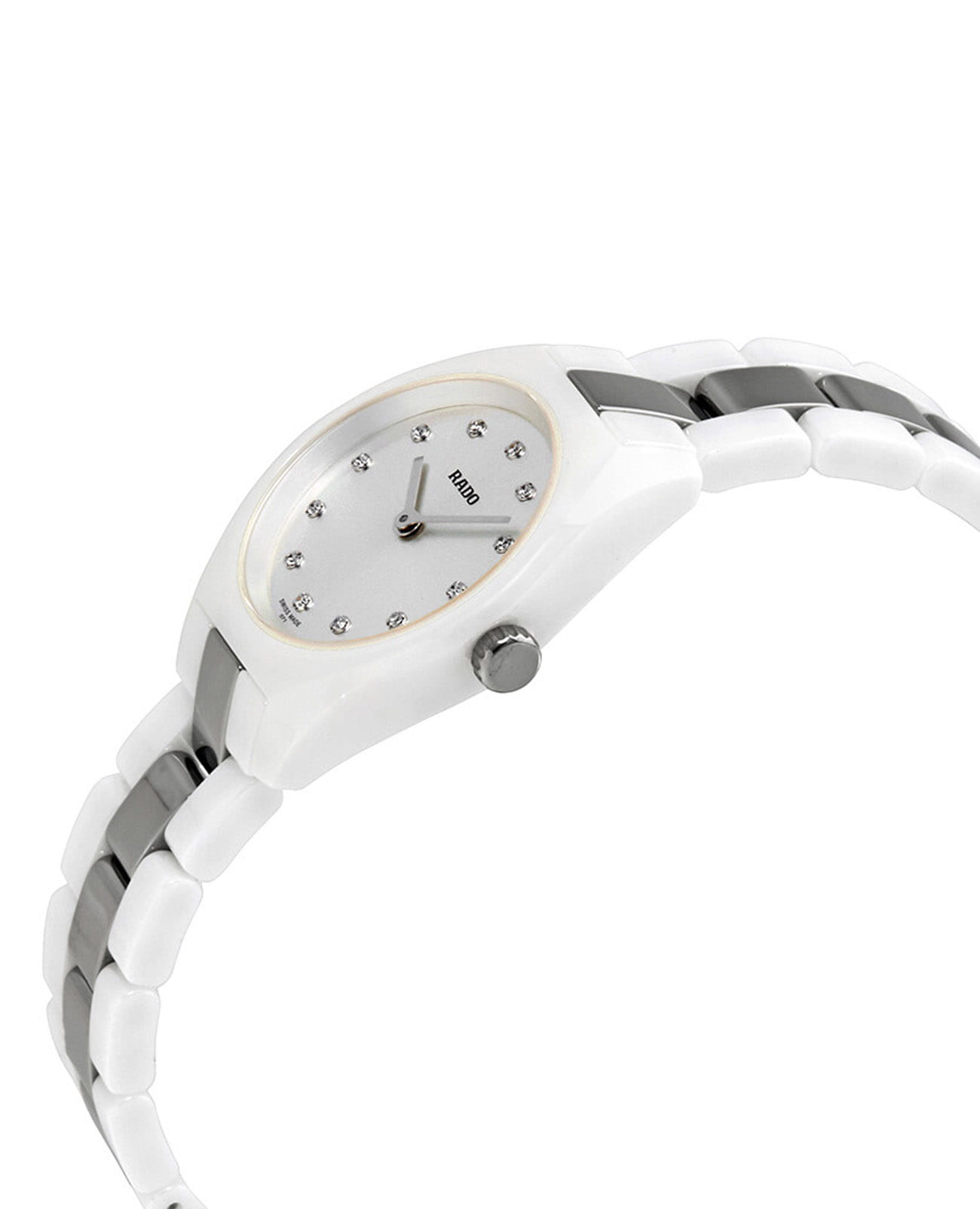 Rado Rado Specchio R31509712, true square швейцария женские часы на браслете керамика боковой вид