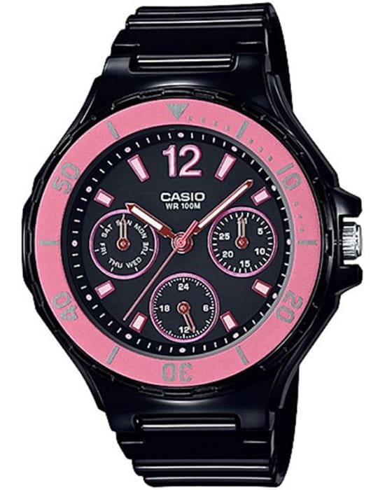 Casio Casio Collection LRW-250H-1A2  LRW-250H-1A2VEF кварцевые женские часы черный циферблат, браслет пластик — вид спереди
