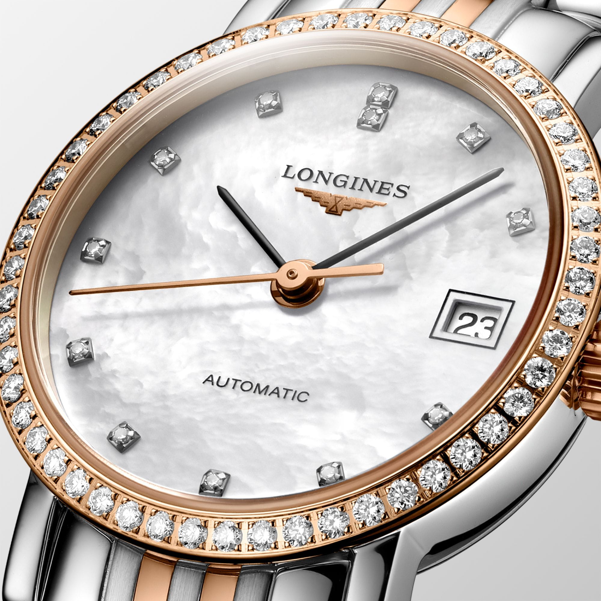 Longines Longines Elegant Collection L4.309.5.88.7 женские часы перламутровый циферблат на запястье