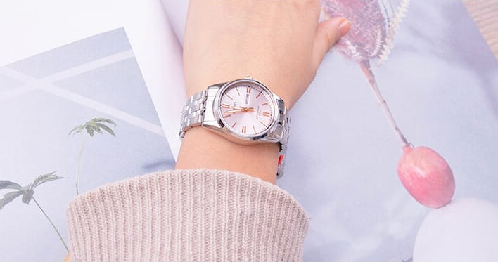 Casio Casio Collection LTP-1335D-4A кварцевые женские часы часы крупный план розовый циферблата