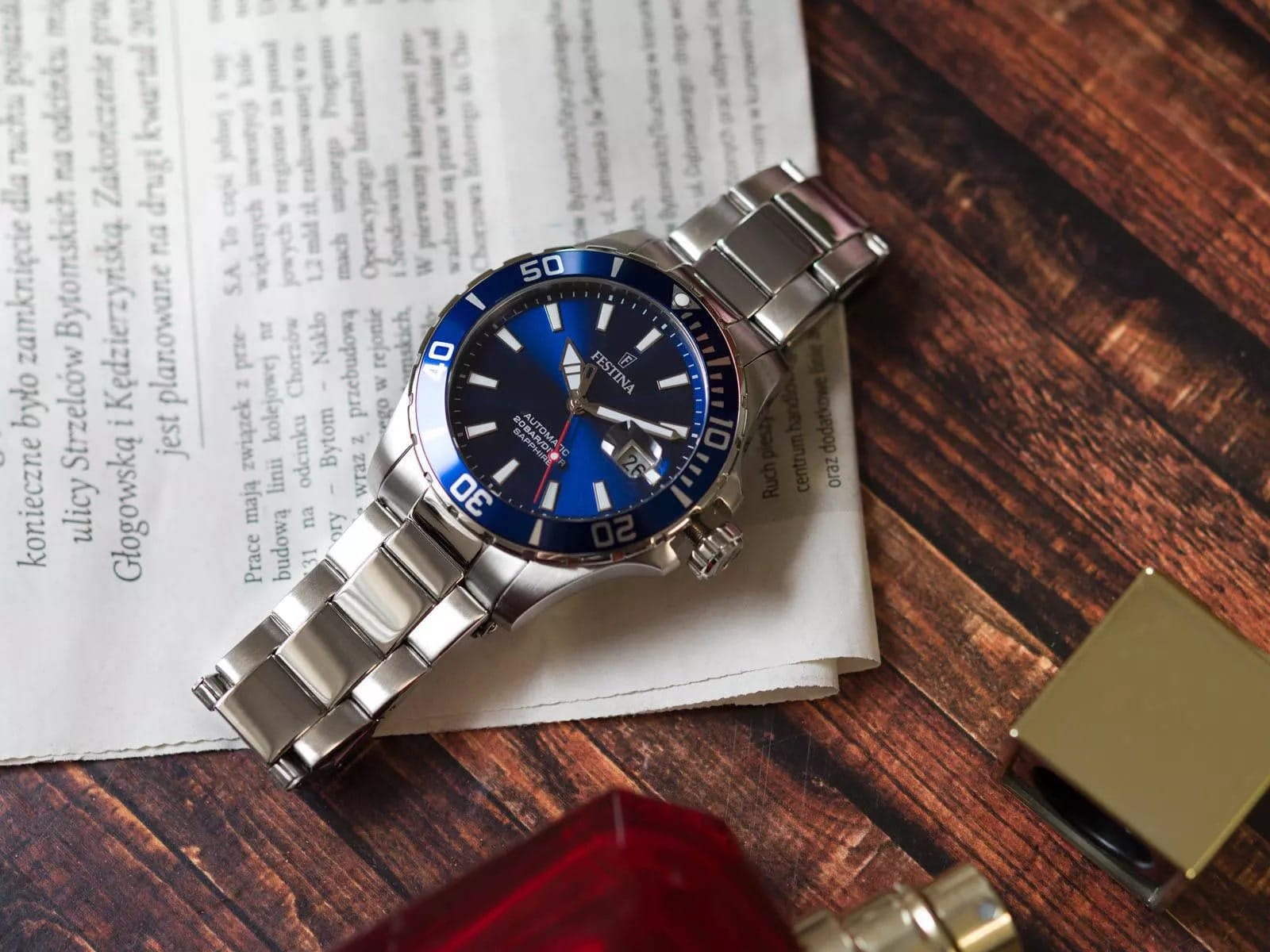 Festina Festina Automatic F20531/3,  испания мужские часы на браслете нержавеющая сталь боковой вид