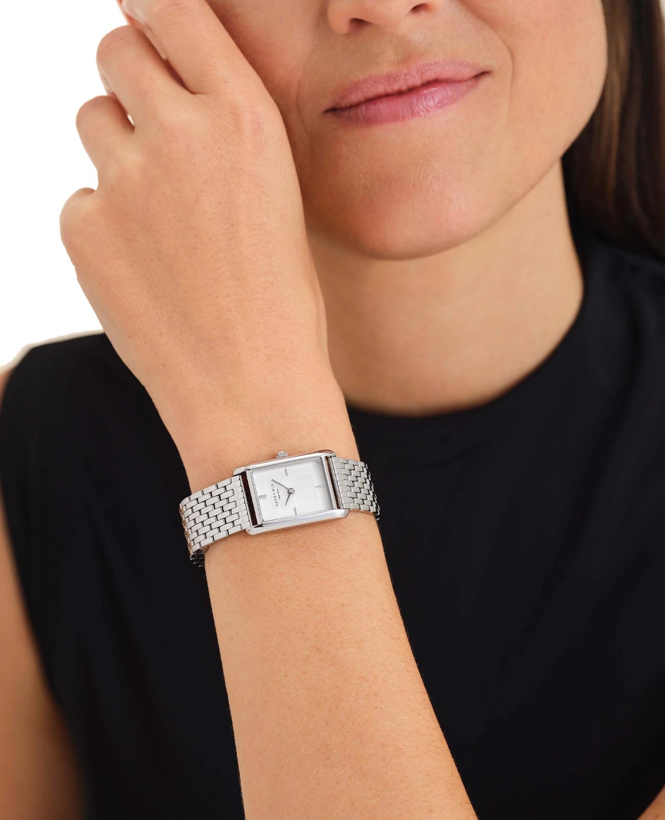 Rosefield Rosefield Heirloom HWSSS-H02,  сша женские часы на браслете нержавеющая сталь боковой вид