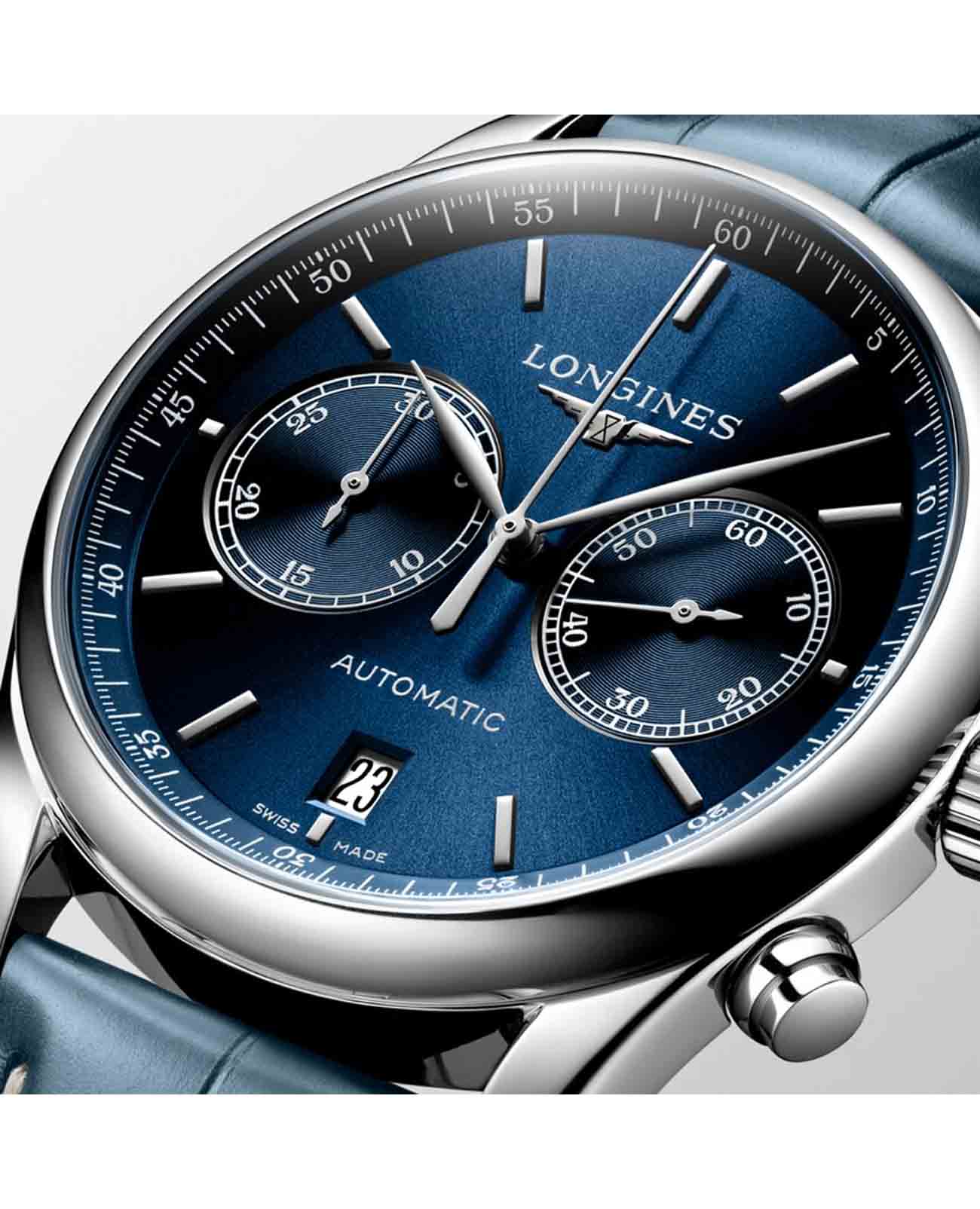 Longines Longines Master Collection L2.629.4.92.0 мужские часы синий циферблат на запястье