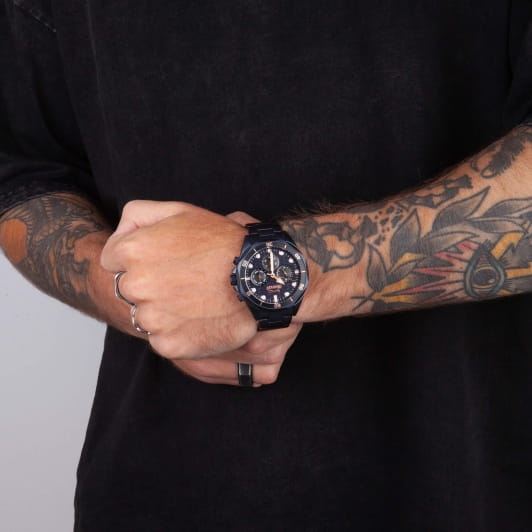 Slazenger Slazenger SL.09.2309.2.07 кварцевые мужские часы часы крупный план синий циферблата