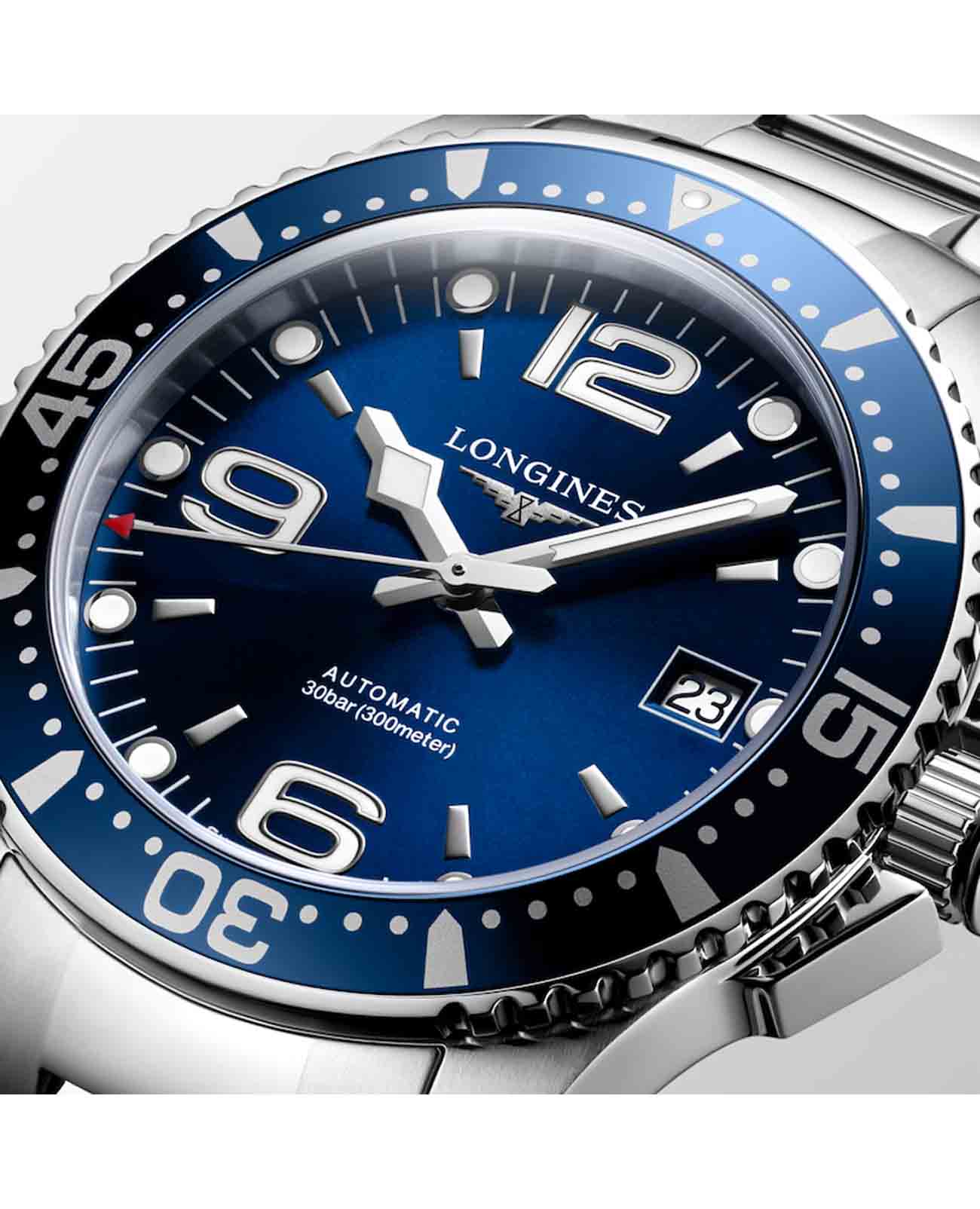 Longines Longines HydroConquest L3.741.4.96.6 , наручные мужские часы фото под углом