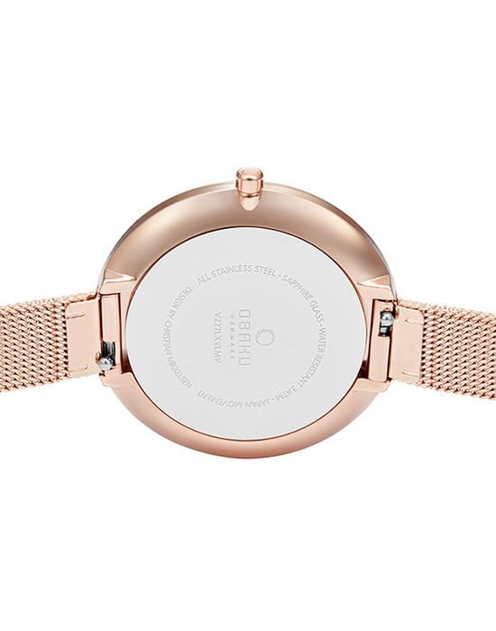 Obaku Obaku Ultra Slim V227LXVLMV,  дания женские часы на браслете сталь с ip покрытием боковой вид