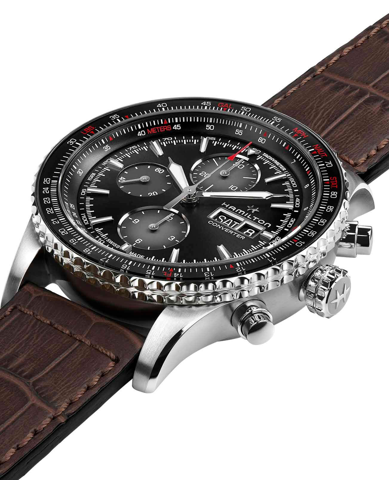 Hamilton Hamilton Khaki Aviation Converter H76726530 , наручные мужские часы фото под углом