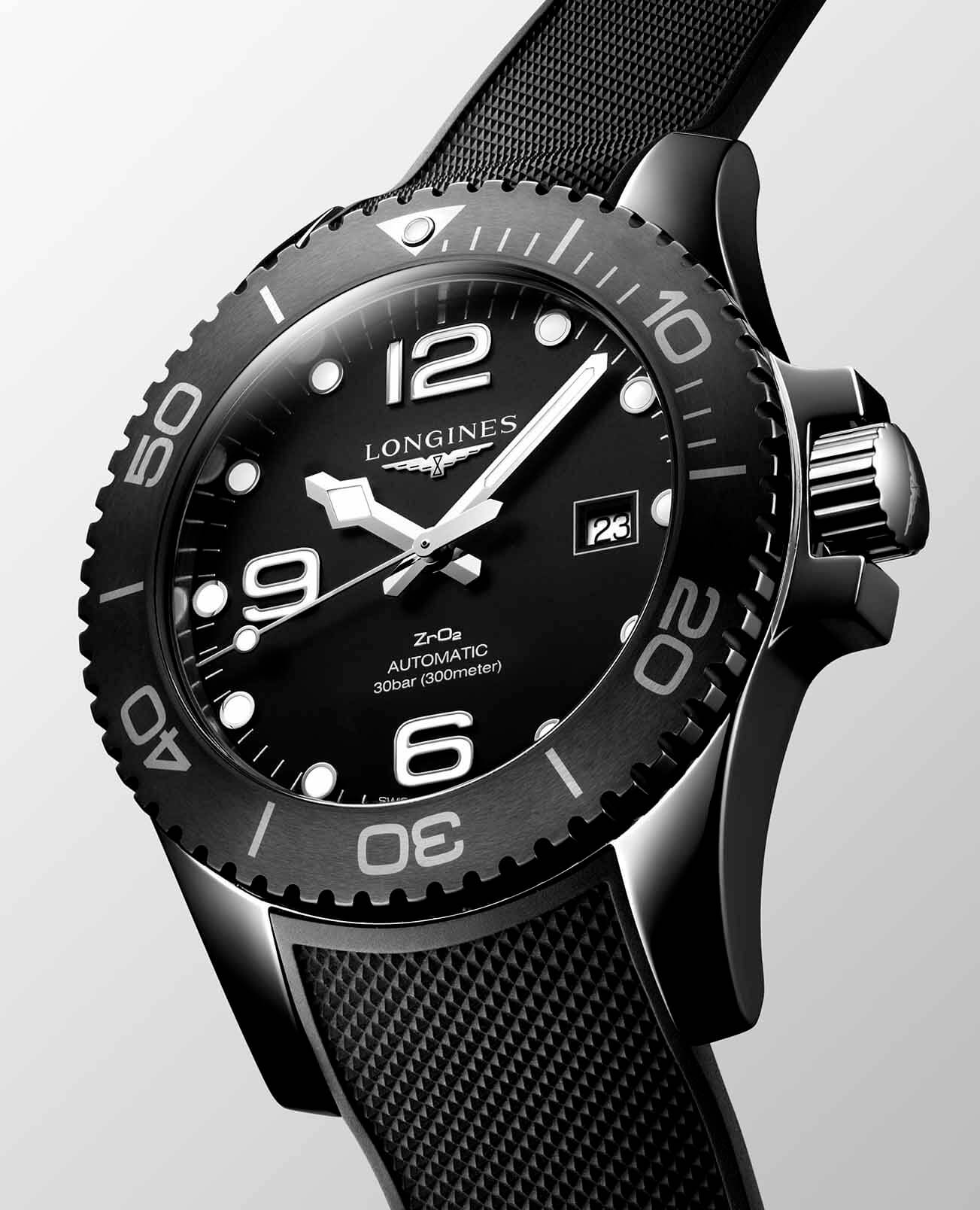 Оригинальные часы Longines Longines HydroConquest L3.784.4.56.9 механические калибр механизма l888 общий вид