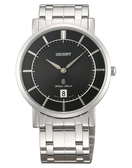 Orient Orient Automatic GW01005B (FGW01005B0)  FGW01005B0 кварцевые мужские часы черный циферблат, браслет нержавеющая сталь — вид спереди