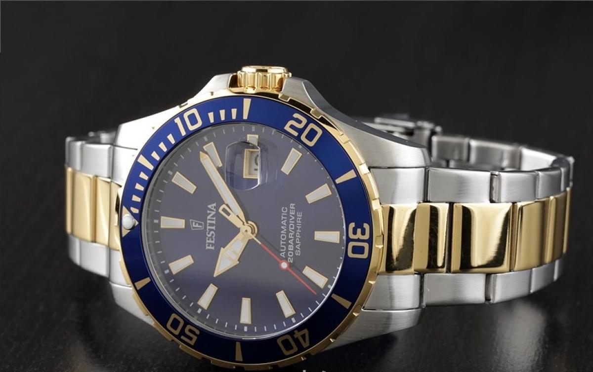 Festina Festina Automatic F20532/1 мужские часы синий циферблат на запястье