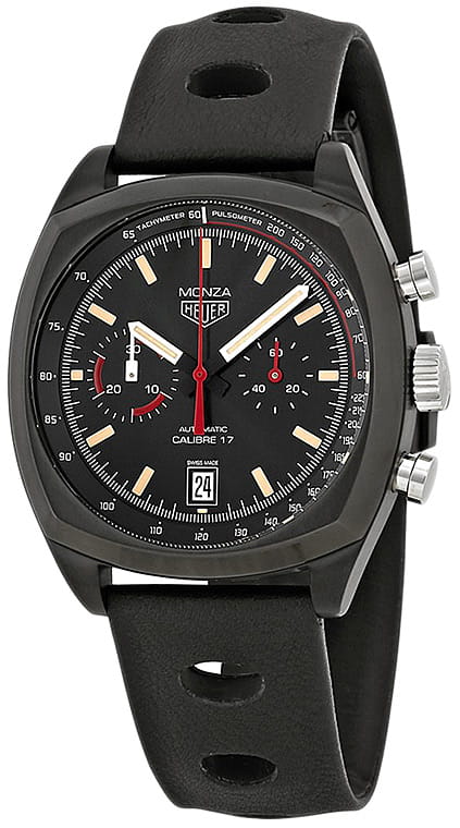 TAG Heuer TAG Heuer Heritage CR2080.FC6375 механические мужские часы часы крупный план черный циферблата