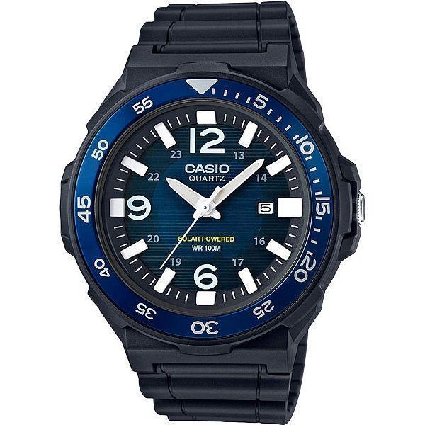 Casio Casio Illuminator MRW-S310H-2B  MRW-S310H-2B кварцевые мужские часы синий циферблат, браслет пластик — вид спереди