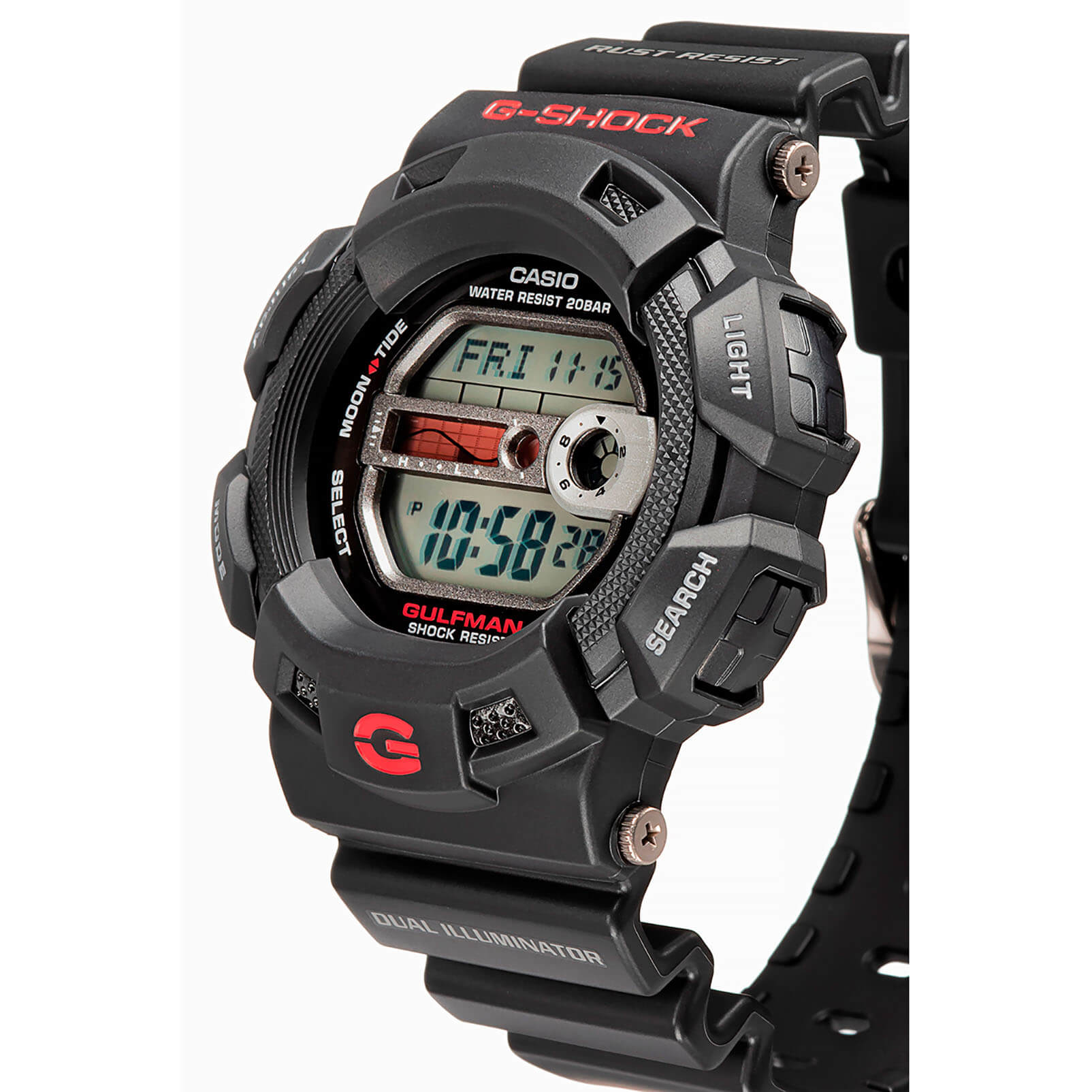 Casio Casio G-Shock G-9100-1E электронные мужские часы часы крупный план серый циферблата