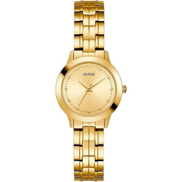 Guess GUESS  W0989L2  W0989L2 кварцевые женские часы золотой циферблат, браслет сталь с ip покрытием — вид спереди