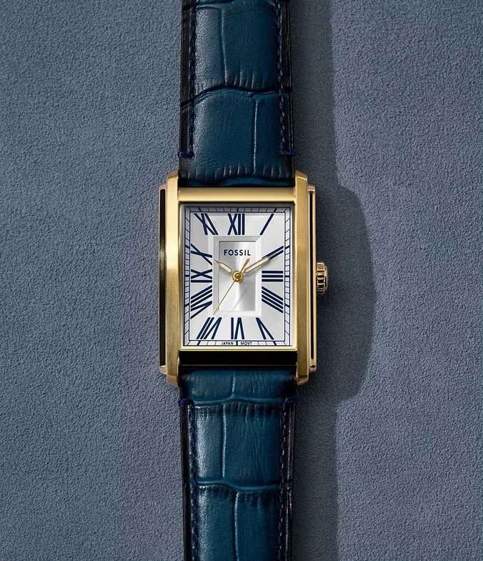 Fossil Fossil Carraway FS6076,  сша мужские часы на браслете кожаный боковой вид