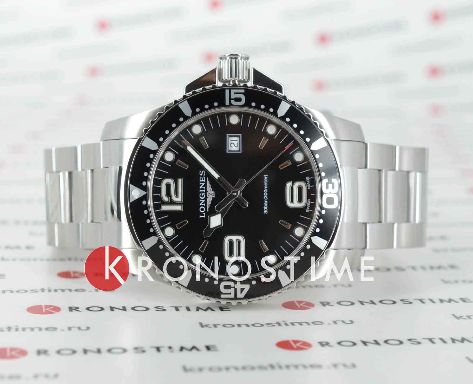 Longines Longines HydroConquest L3.840.4.56.6 , наручные мужские часы фото под углом