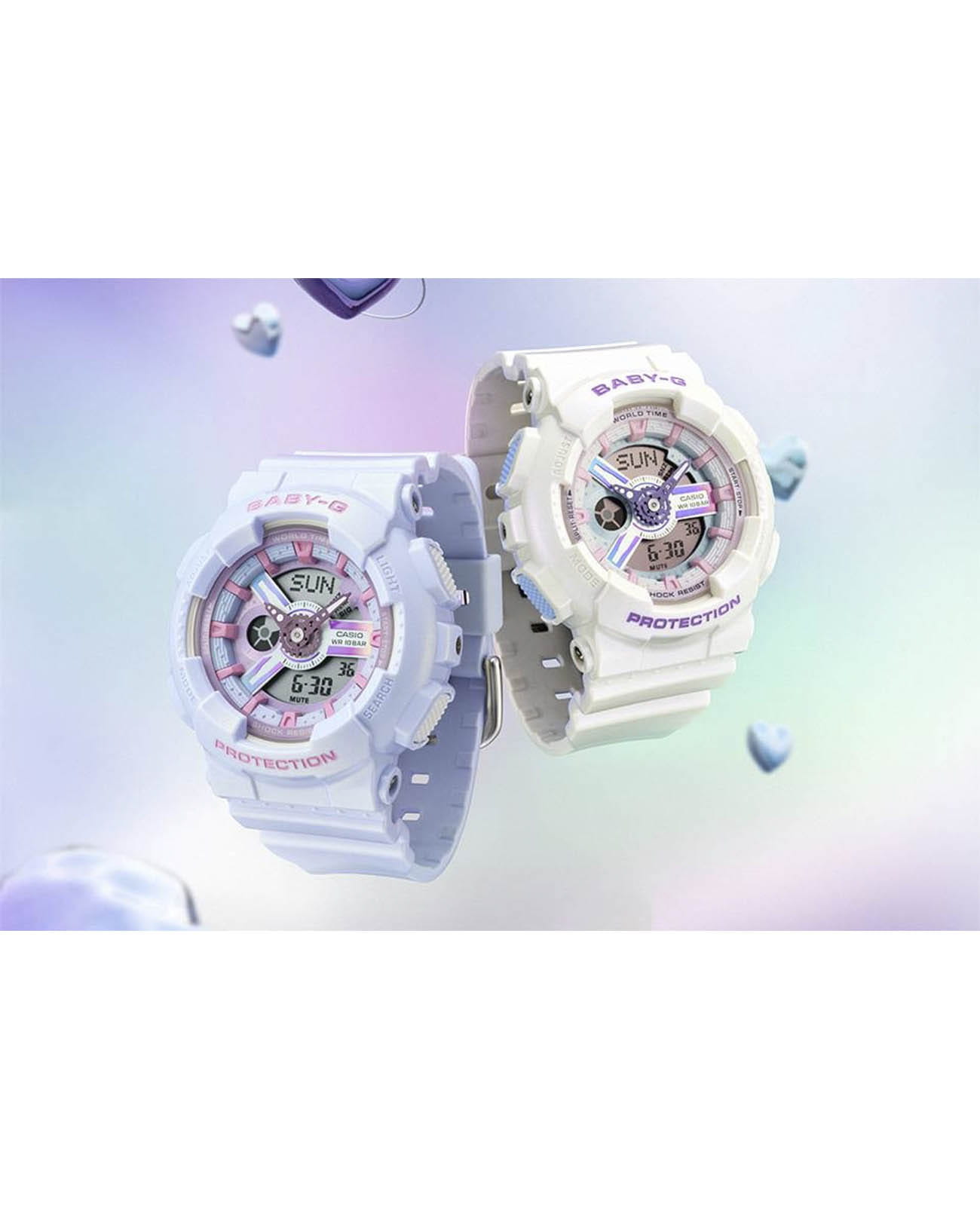 Casio Casio Baby-G BA-110FH-2ADR женские часы фиолетовый циферблат на запястье