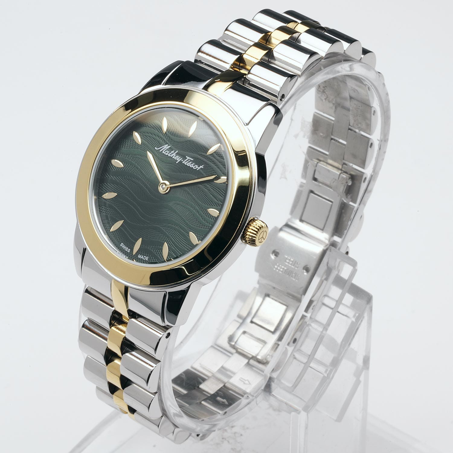 Mathey-Tissot Mathey-Tissot Artemis D10860BYV кварцевые женские часы часы крупный план зеленый циферблата