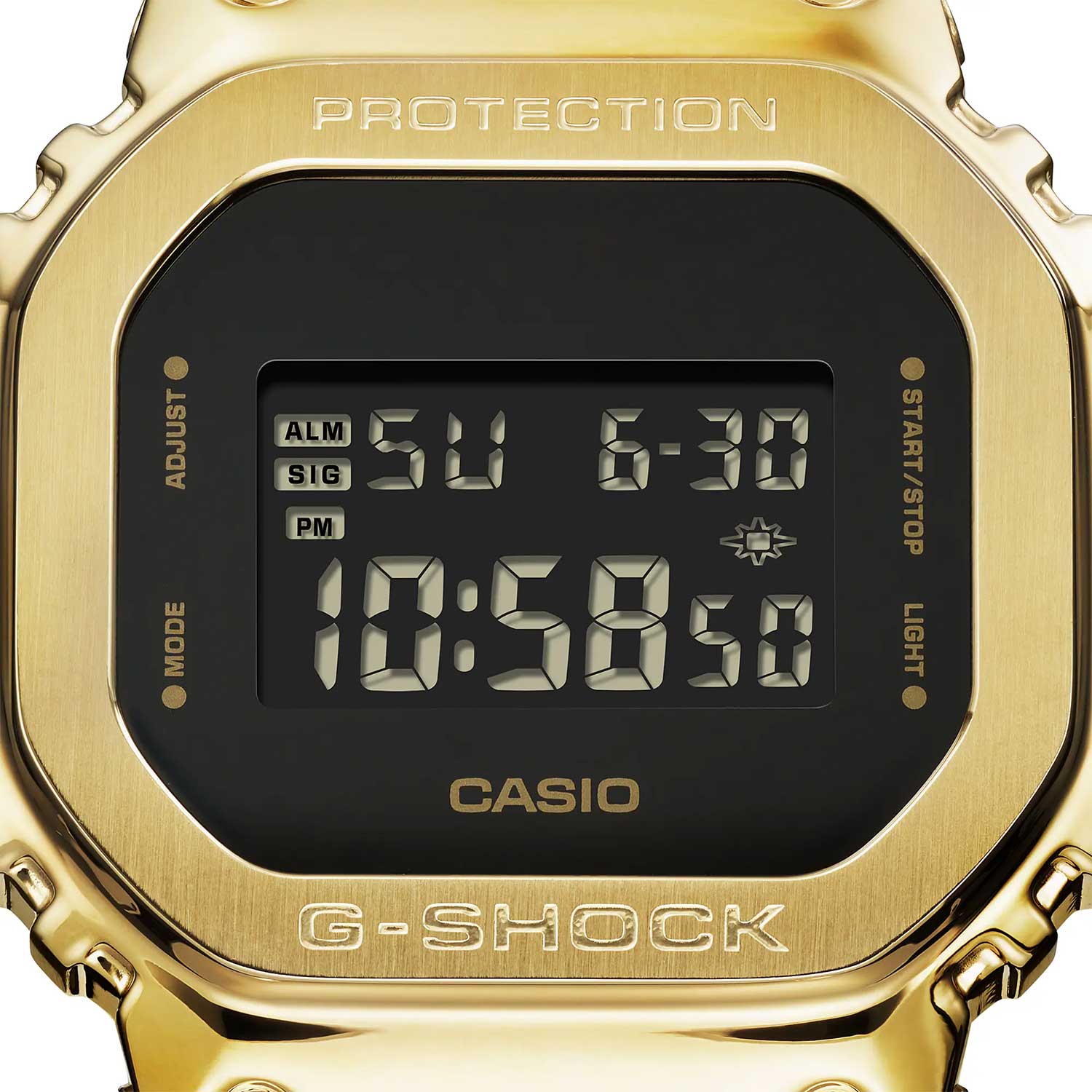 Casio GM-5600G-9 мужские часы застежка крупным планом