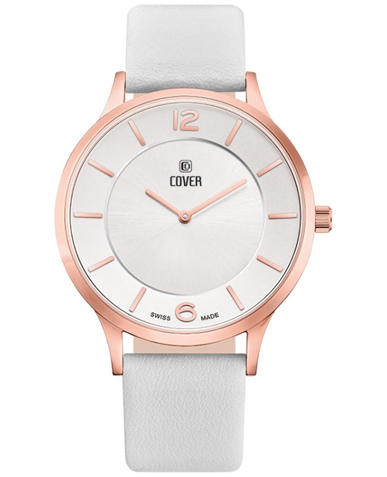 Cover Cover Essential CO2037.14  CO2037.14 кварцевые женские часы белый циферблат, браслет кожаный — вид спереди