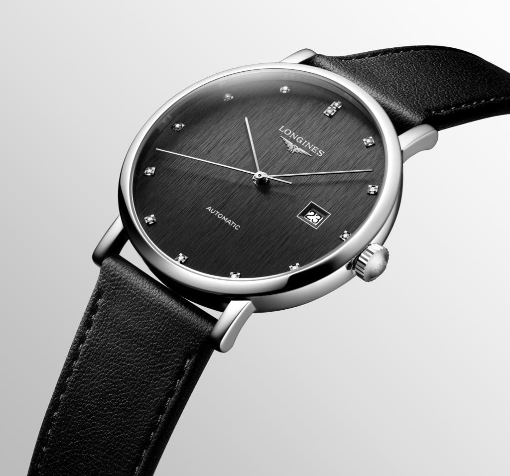 Longines Longines Elegant Collection L4.911.4.78.2, elegant collection швейцария мужские часы на браслете кожаный боковой вид