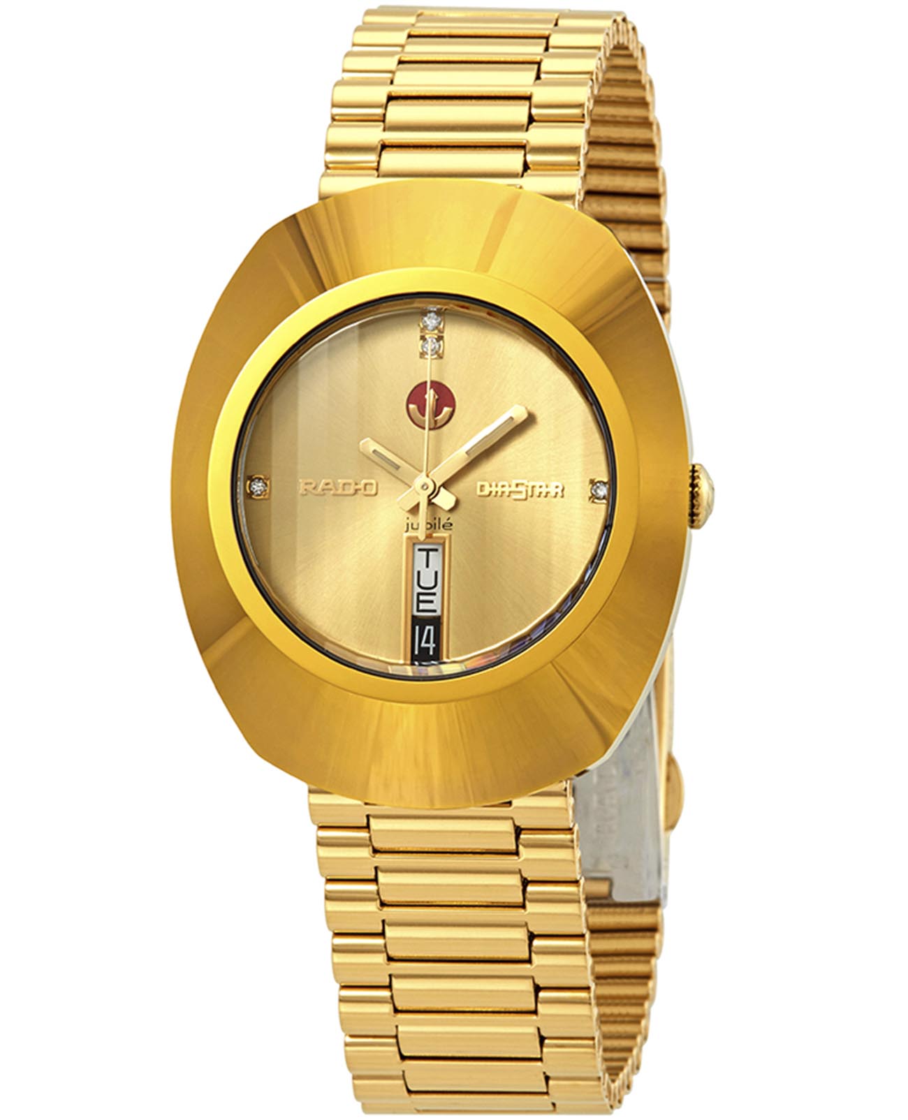 Rado Rado The Original Automatic R12413773 Automatic R12413773 механические мужские часы белый циферблат, браслет нержавеющая сталь с pvd-покрытием — вид спереди
