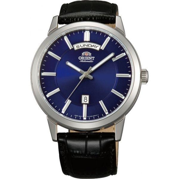 Orient Orient EV0U003D (FEV0U003D)  FEV0U003D  мужские часы синий циферблат, браслет кожаный — вид спереди