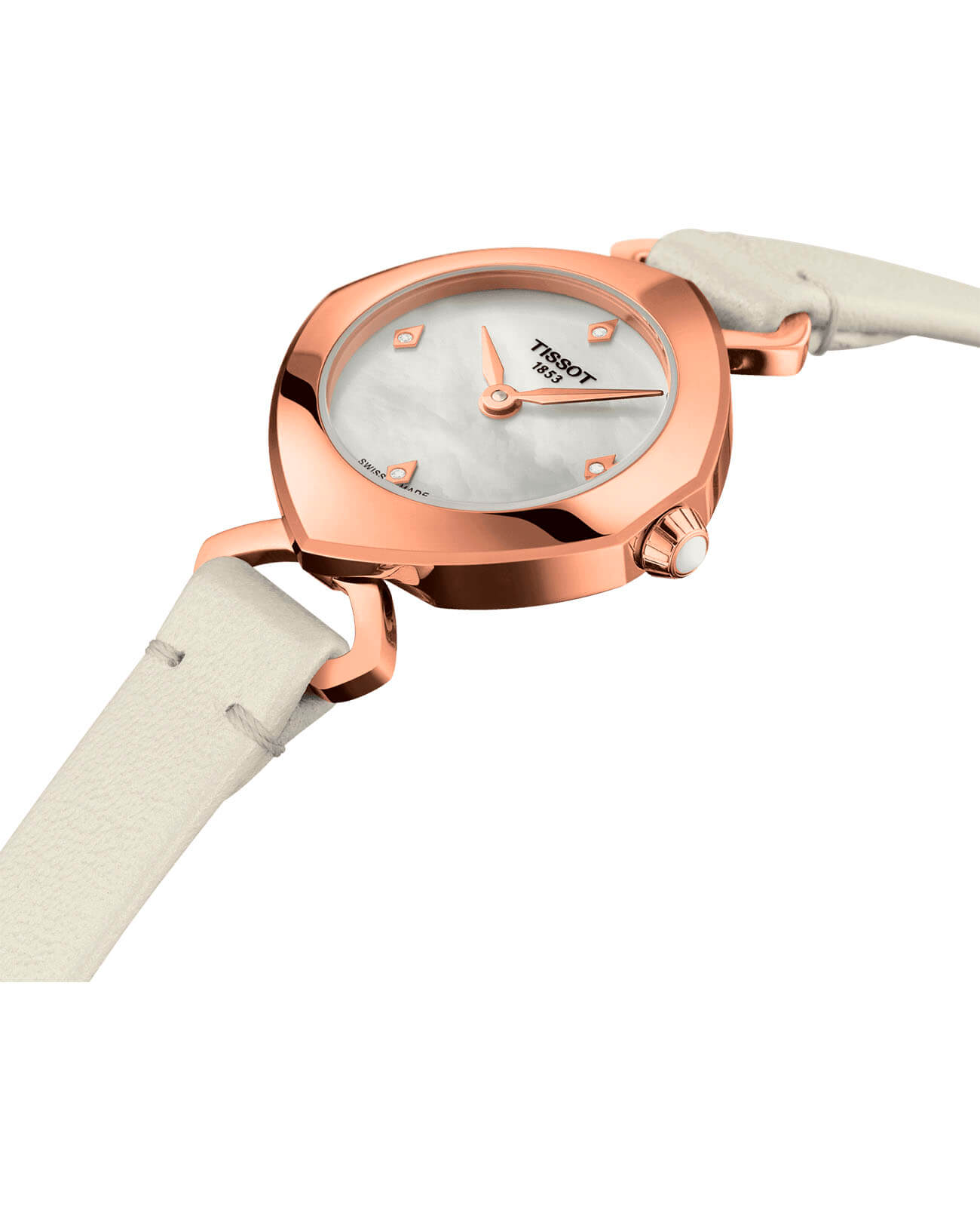 Tissot Tissot Femini-T T113.109.36.116.00, t-lady швейцария женские часы на браслете кожаный боковой вид