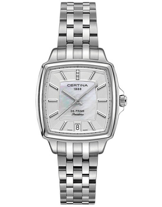 Certina Certina DS Prime C028.310.11.116.00  C0283101111600 кварцевые женские часы перламутровый циферблат, браслет нержавеющая сталь — вид спереди