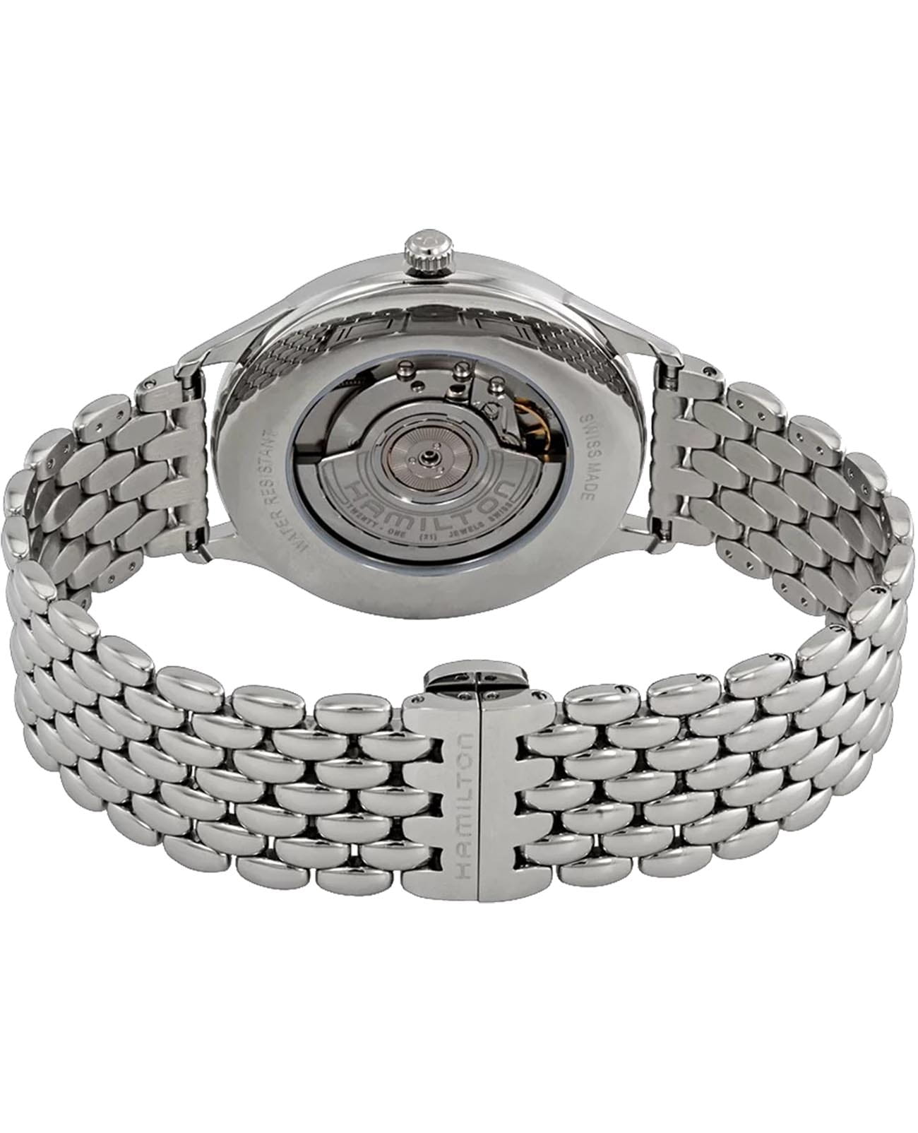 Оригинальные часы Hamilton Hamilton Jazzmaster Thinline Auto H38525111 механические калибр механизма eta 2892-a2 общий вид