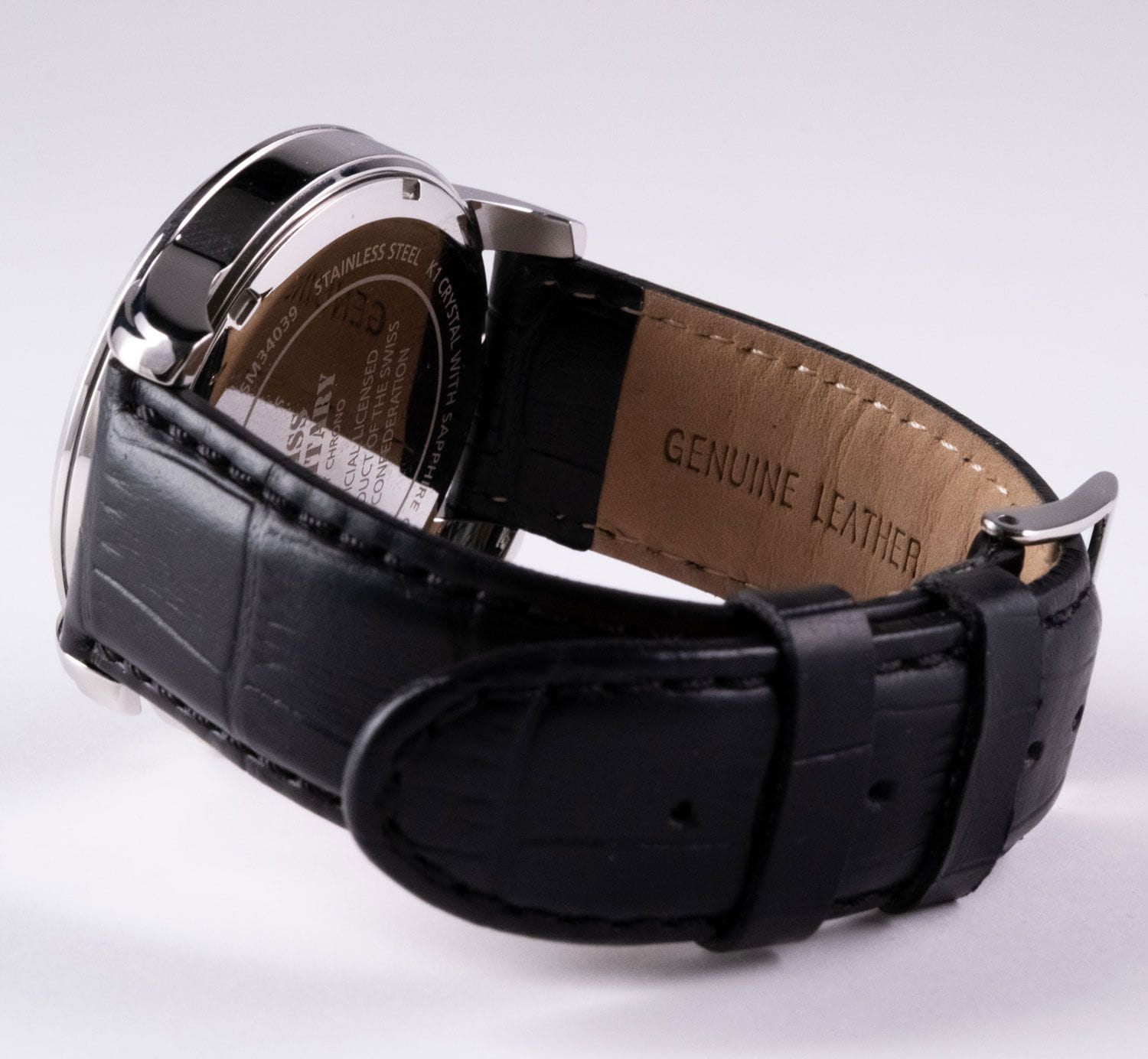 Swiss Military by Chrono Swiss Military by Chrono SM34039.14  — детали корпуса и кожаный